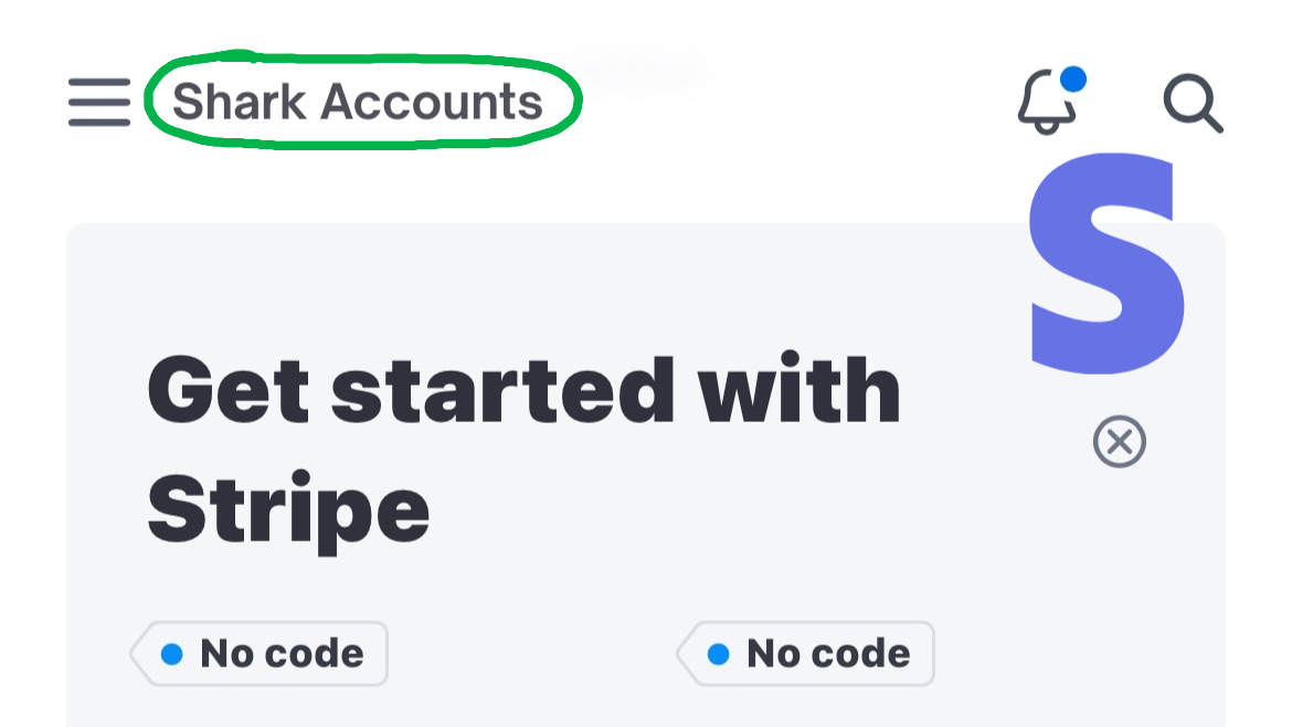 shark-sCrop Stripe W/ Bank Account Attached